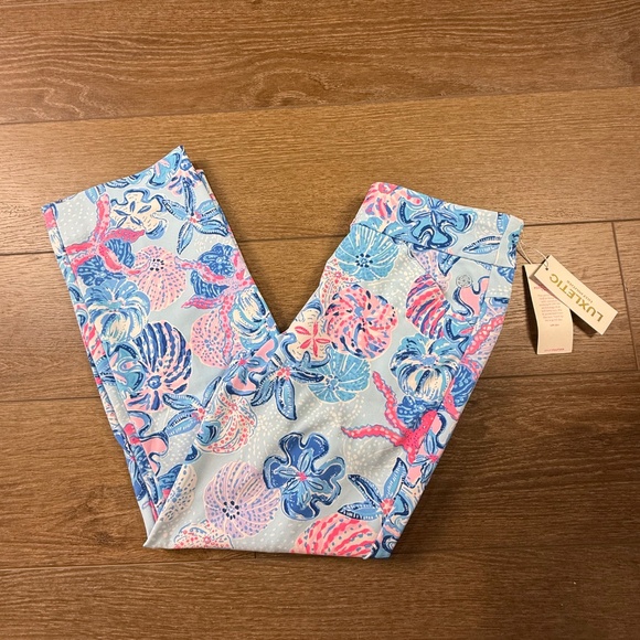 Lilly Pulitzer Luxletic Women's Alston Crop Pull-On Pants Golf, UPF 50 NWT Sz 4 - Picture 2 of 14